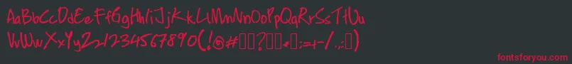 ContengMarker Font – Red Fonts on Black Background