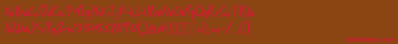 ContengMarker Font – Red Fonts on Brown Background