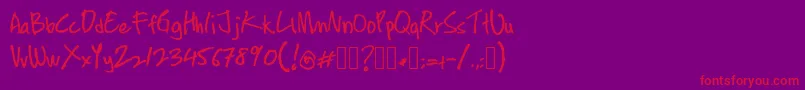 ContengMarker Font – Red Fonts on Purple Background