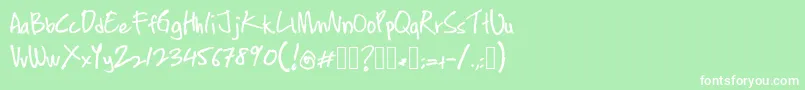 ContengMarker-Schriftart – Weiße Schriften auf grünem Hintergrund