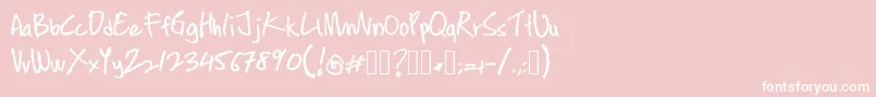 ContengMarker Font – White Fonts on Pink Background