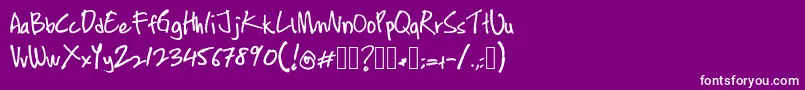 ContengMarker Font – White Fonts on Purple Background