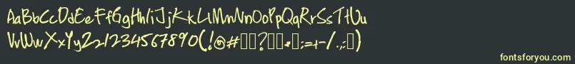 Fonte ContengMarker – fontes amarelas em um fundo preto