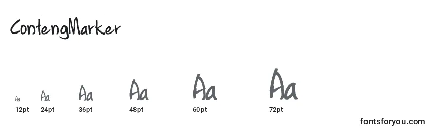 Размеры шрифта ContengMarker