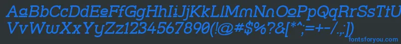 Strslupi Font – Blue Fonts on Black Background