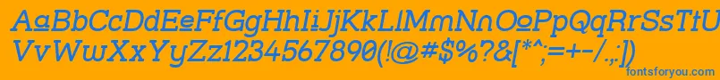 Strslupi Font – Blue Fonts on Orange Background