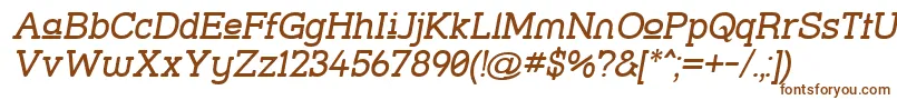 Strslupi-fontti – ruskeat fontit valkoisella taustalla
