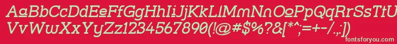 Strslupi Font – Green Fonts on Red Background
