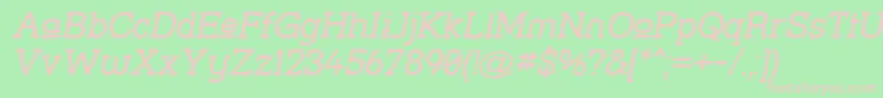 Strslupi Font – Pink Fonts on Green Background