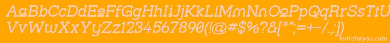 Strslupi Font – Pink Fonts on Orange Background