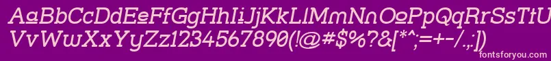 Strslupi Font – Pink Fonts on Purple Background