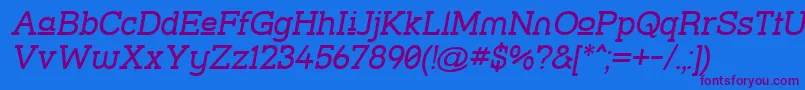 Strslupi Font – Purple Fonts on Blue Background