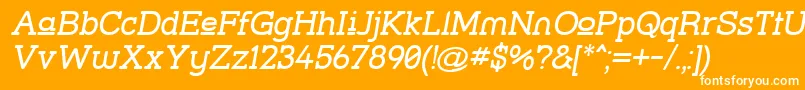 Strslupi Font – White Fonts on Orange Background