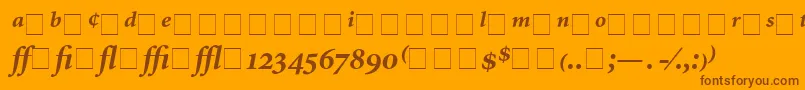 AtlantixProBlackSsiBoldItalic Font – Brown Fonts on Orange Background