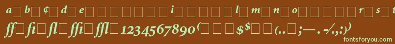 Шрифт AtlantixProBlackSsiBoldItalic – зелёные шрифты на коричневом фоне