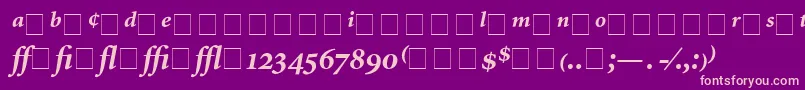 AtlantixProBlackSsiBoldItalic Font – Pink Fonts on Purple Background