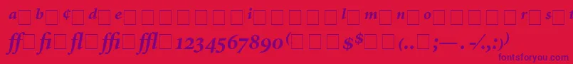 AtlantixProBlackSsiBoldItalic Font – Purple Fonts on Red Background