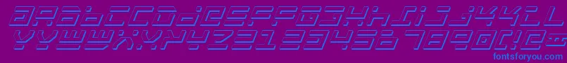 RocketTypeShadowItalic Font – Blue Fonts on Purple Background