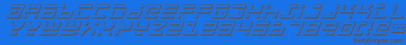 RocketTypeShadowItalic Font – Brown Fonts on Blue Background