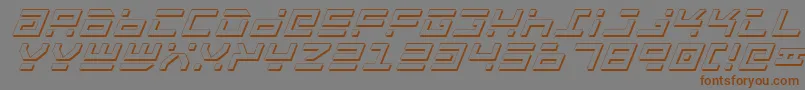 RocketTypeShadowItalic Font – Brown Fonts on Gray Background