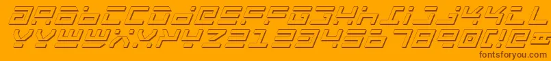 RocketTypeShadowItalic Font – Brown Fonts on Orange Background