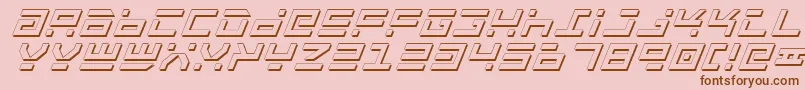 RocketTypeShadowItalic Font – Brown Fonts on Pink Background