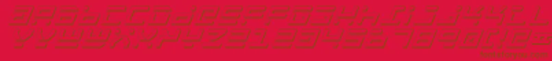 fuente RocketTypeShadowItalic – Fuentes Marrones Sobre Fondo Rojo