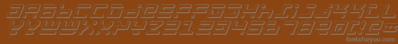 RocketTypeShadowItalic Font – Gray Fonts on Brown Background
