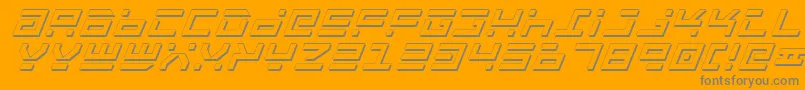 RocketTypeShadowItalic Font – Gray Fonts on Orange Background