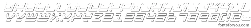 Шрифт RocketTypeShadowItalic – серые шрифты на белом фоне