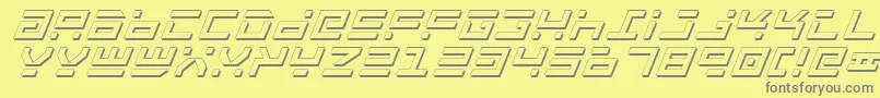 RocketTypeShadowItalic Font – Gray Fonts on Yellow Background