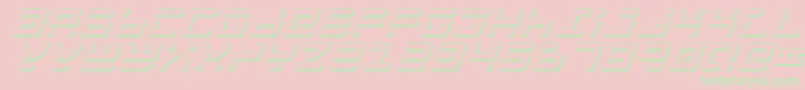 RocketTypeShadowItalic Font – Green Fonts on Pink Background