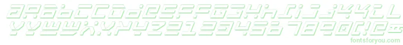 フォントRocketTypeShadowItalic – 緑のフォント