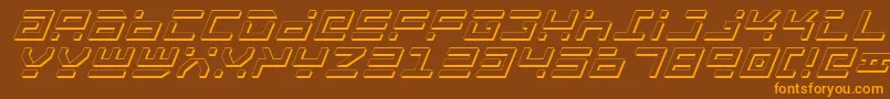 RocketTypeShadowItalic Font – Orange Fonts on Brown Background