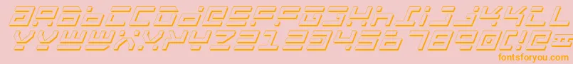 RocketTypeShadowItalic Font – Orange Fonts on Pink Background