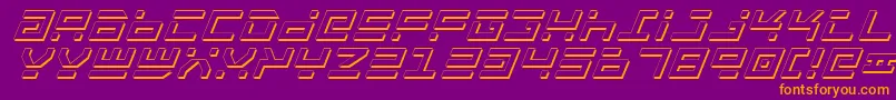 RocketTypeShadowItalic Font – Orange Fonts on Purple Background