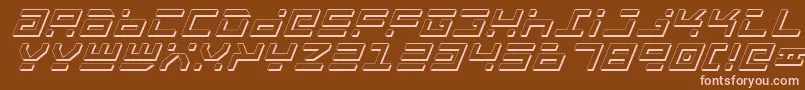 RocketTypeShadowItalic Font – Pink Fonts on Brown Background