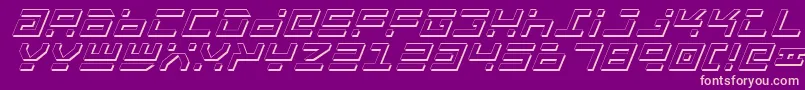 RocketTypeShadowItalic Font – Pink Fonts on Purple Background