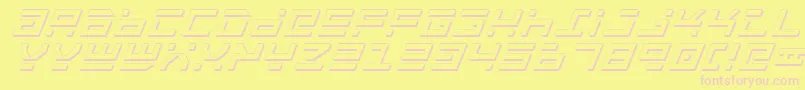 RocketTypeShadowItalic Font – Pink Fonts on Yellow Background