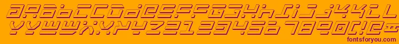 RocketTypeShadowItalic Font – Purple Fonts on Orange Background
