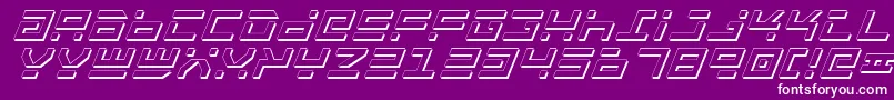 RocketTypeShadowItalic Font – White Fonts on Purple Background