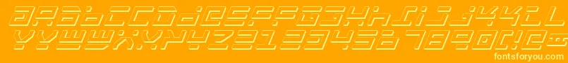 RocketTypeShadowItalic Font – Yellow Fonts on Orange Background