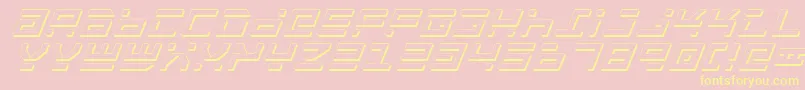 RocketTypeShadowItalic Font – Yellow Fonts on Pink Background