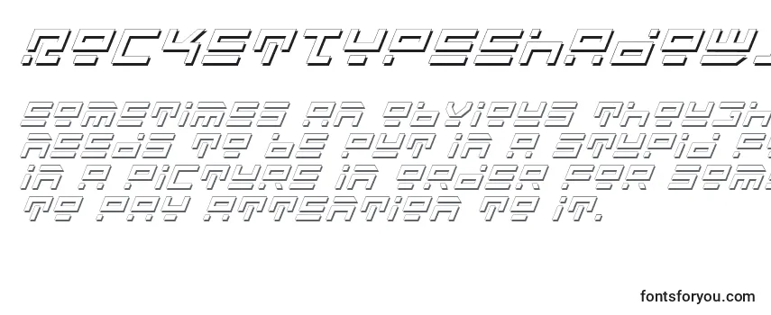 Обзор шрифта RocketTypeShadowItalic