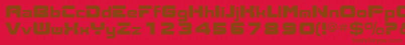 AksentNormal Font – Brown Fonts on Red Background