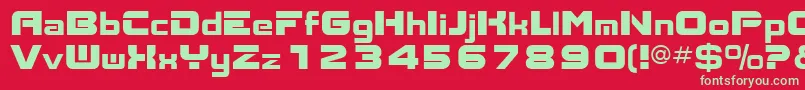 AksentNormal Font – Green Fonts on Red Background