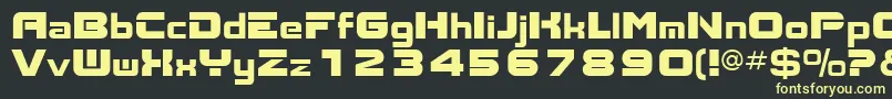 AksentNormalフォントについての詳細 フォントAksentNormal – 黒い背景に黄色の文字