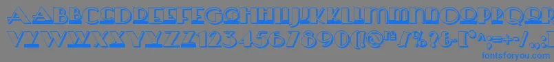 Herald Square Two Nf Font – Blue Fonts on Gray Background