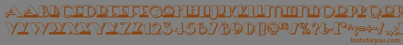 Шрифт Herald Square Two Nf – коричневые шрифты на сером фоне