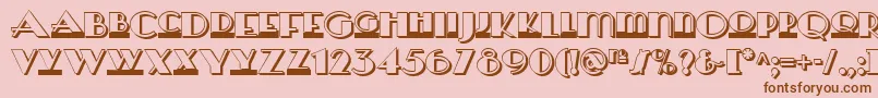 Herald Square Two Nf Font – Brown Fonts on Pink Background